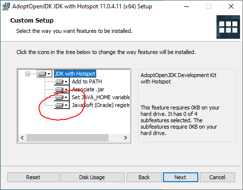 AdoptiumJDK Java Path